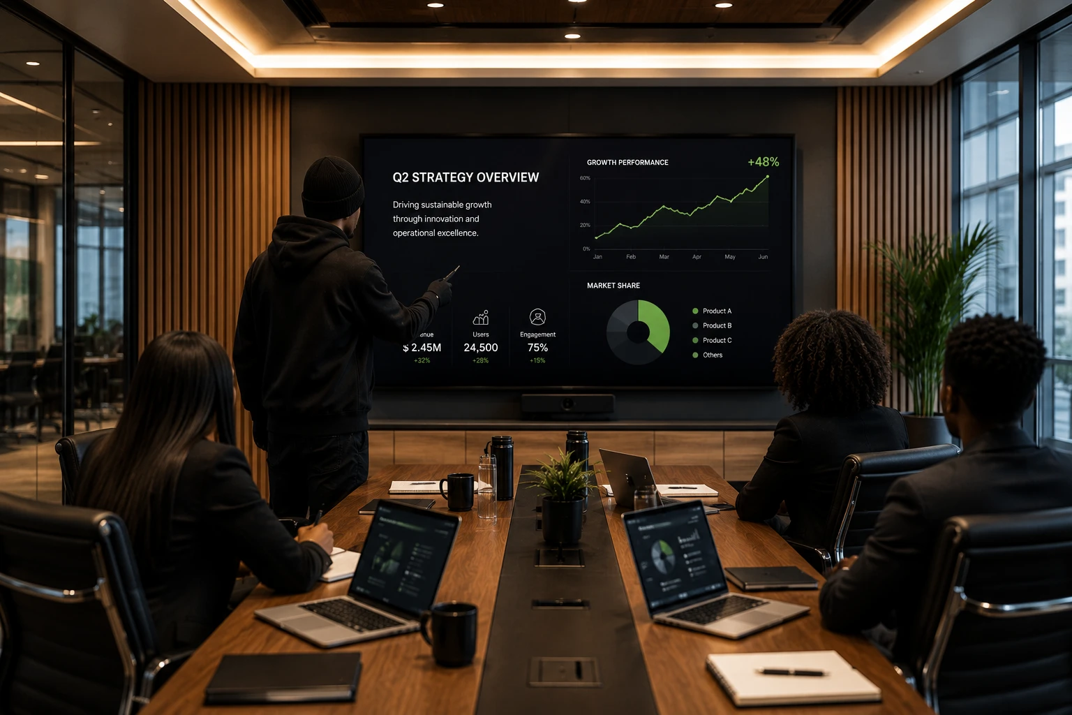 Business presentation and planning materials